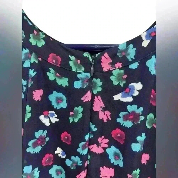 Betsey Johnson Trapeze Floral Print Flowy Midi Dress Sleeveless Swing Halter - Picture 4 of 9